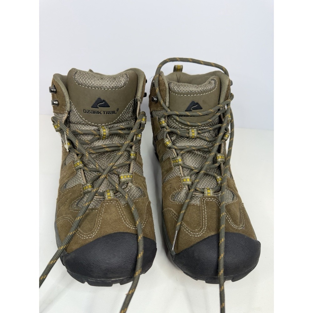 Ozark Trail Mens Size 8.5 Hiking Boots Suede Leather Brown & Gray‎